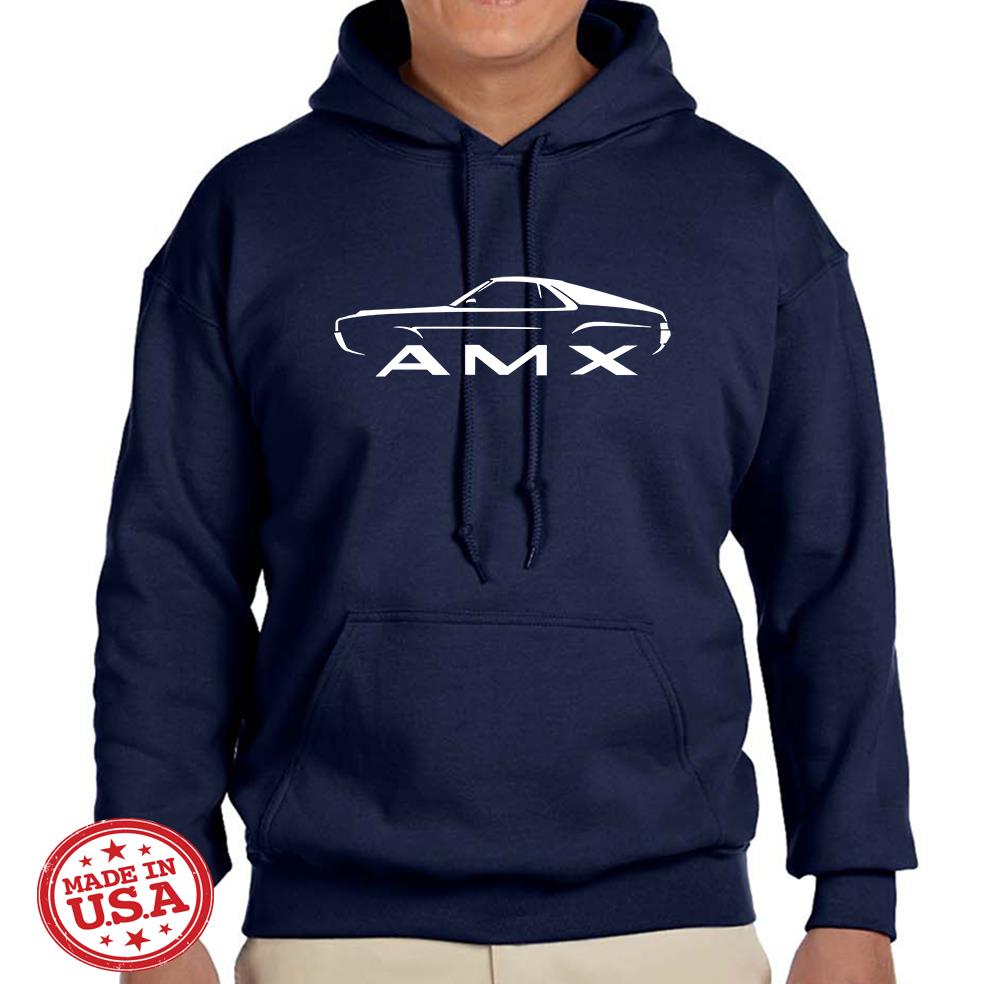 1968 1969 AMC AMX Classic Design Hoodie Sweatshirt FREE SHIP - Picture 3 of 12