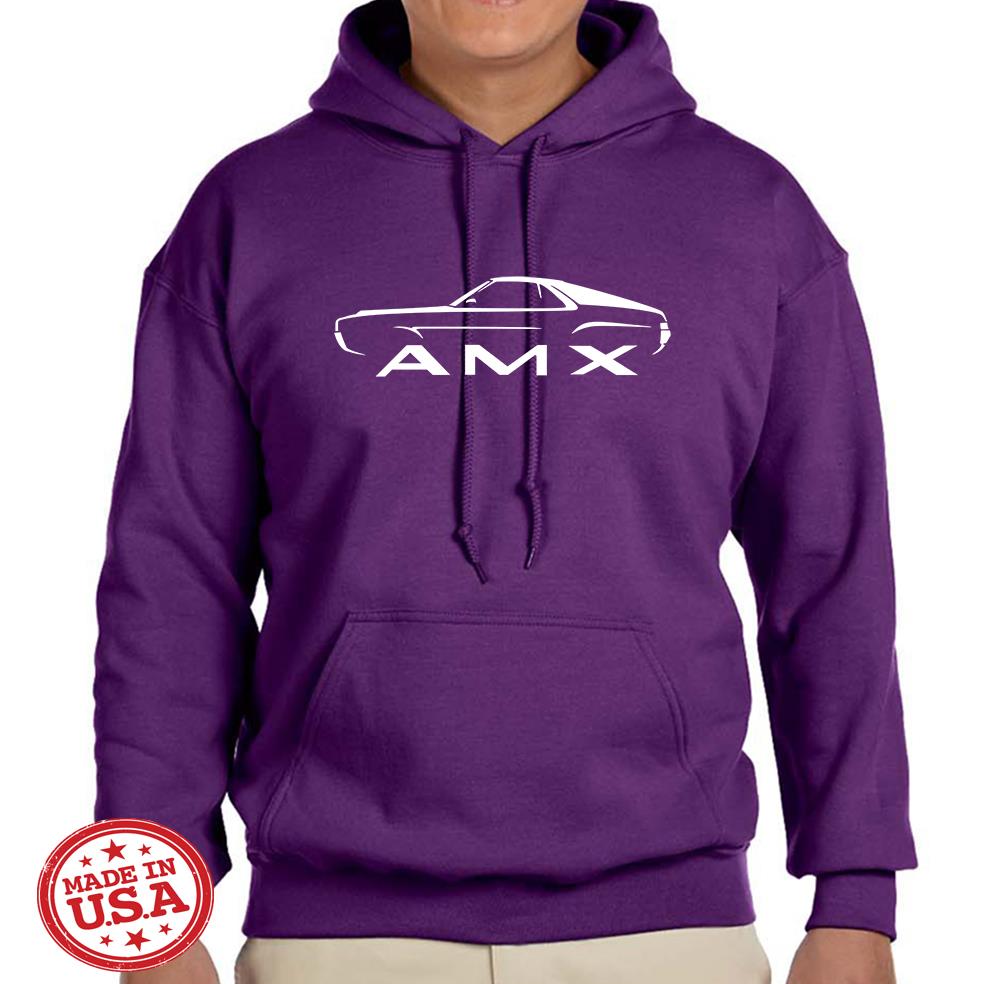 1968 1969 AMC AMX Classic Design Hoodie Sweatshirt FREE SHIP - Picture 7 of 12