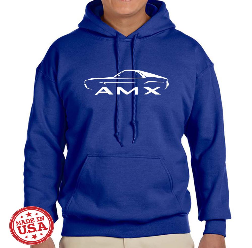 1968 1969 AMC AMX Classic Design Hoodie Sweatshirt FREE SHIP - Picture 4 of 12