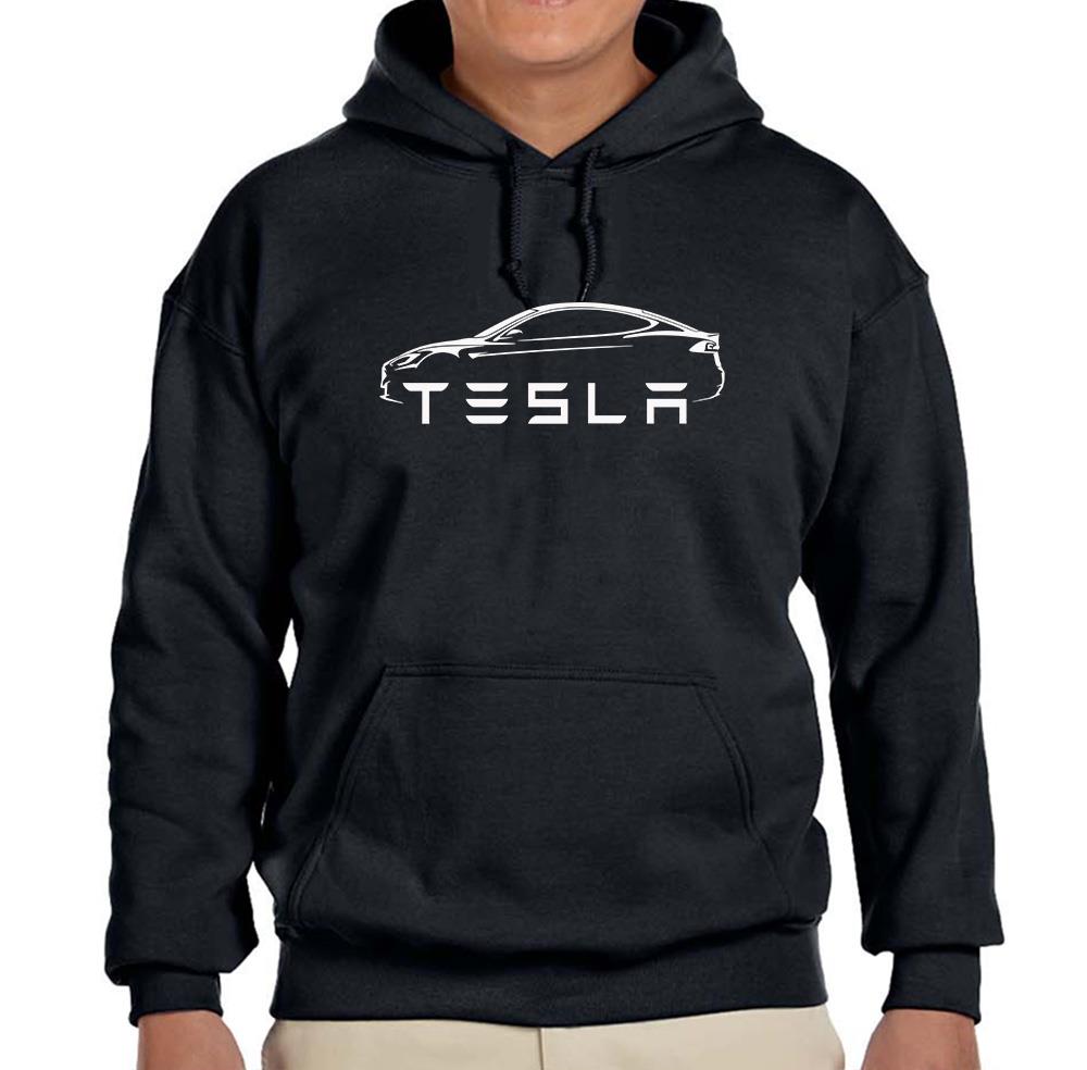 Tesla Custom Car Embroidered Sweater
