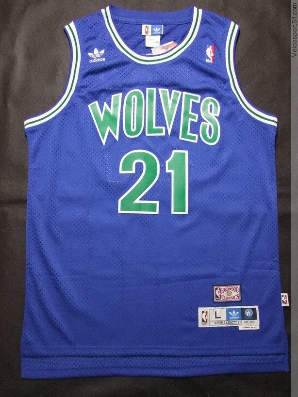 KEVIN 21 MINNESOTA TIMBERWOLVES THROWBACK SWINGMAN JERSEY S