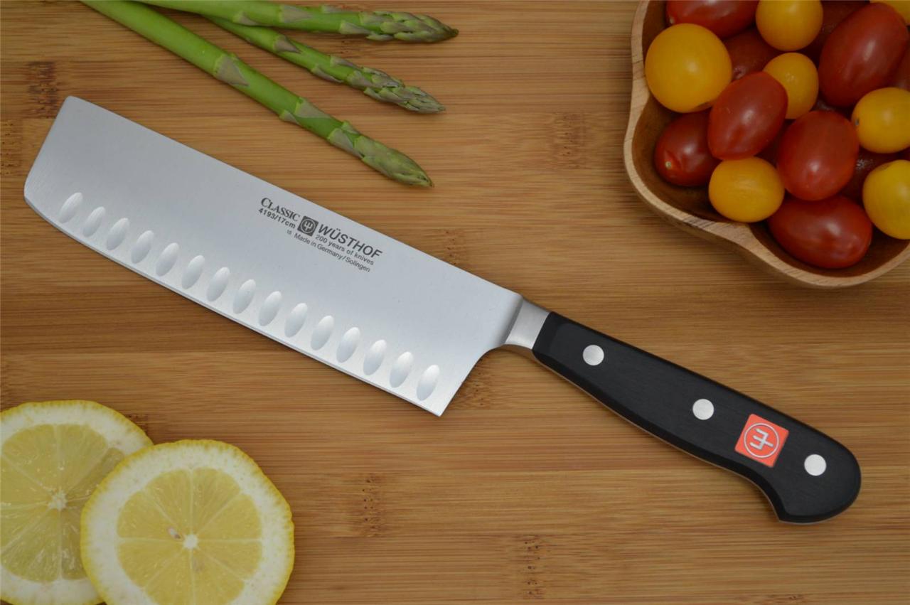 Wusthof Classic 7" Nakiri Asian Vegetable Knife w/ Hollow Edge 4193 eBay