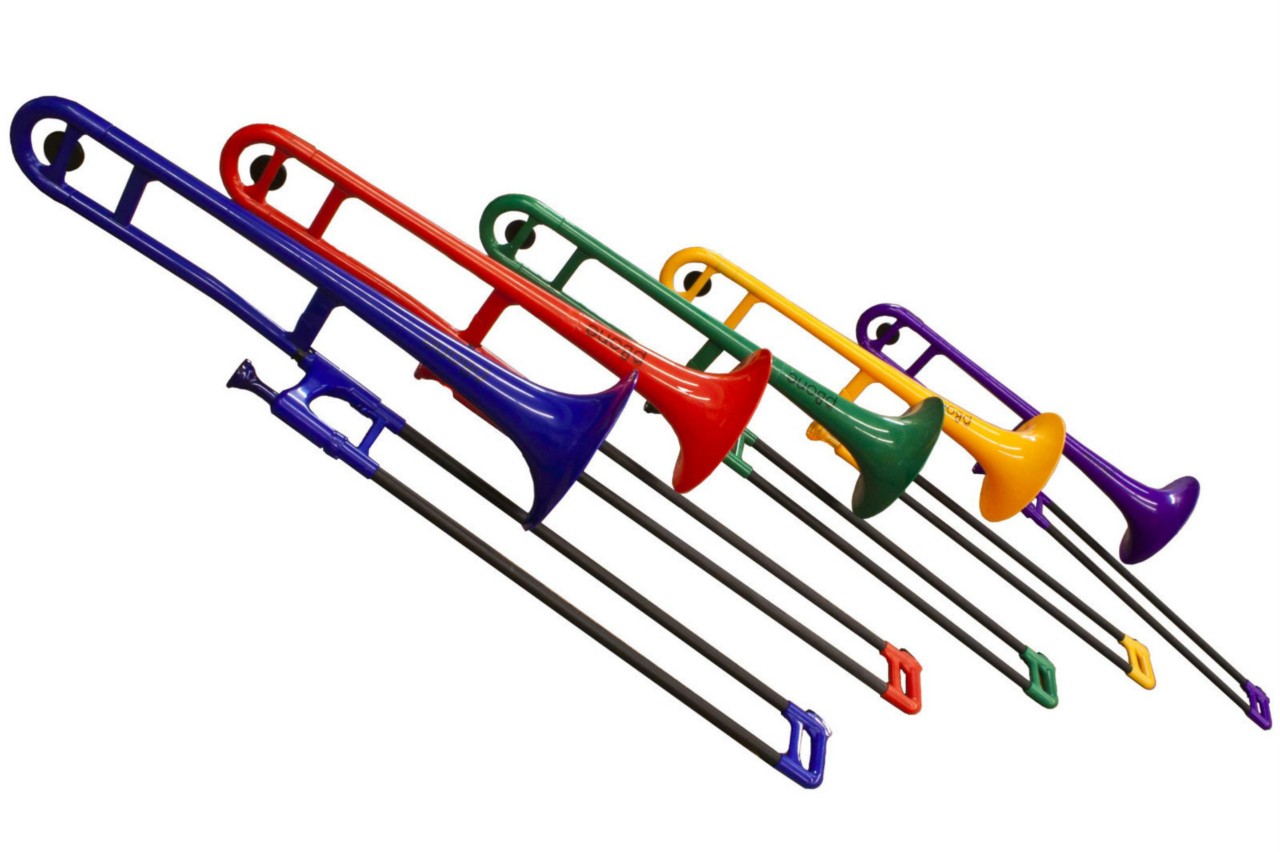 Jiggs pBone The Amazing Plastic Trombone! Purple,Red,Blue,Yellow