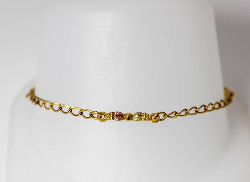 Lovely 12K Black Hills Gold Landstroms Grapevine Bracelet 71/8" 3818