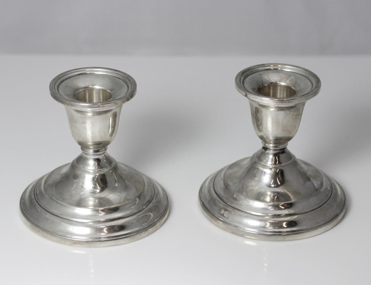 Vintage Sterling Silver International Silver N238 Matching Candlesticks