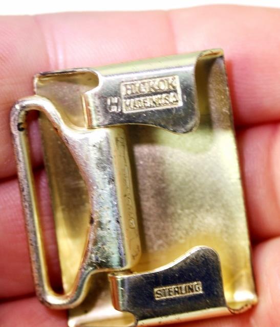 Vintage Sterling Silver Hickok Belt Buckle with the Letter G 1.5” 9723