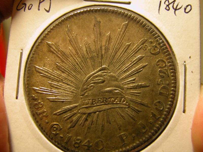 Mexican-8-Reales-1840-Go-Pj-Irregular-Letters-And-Dots