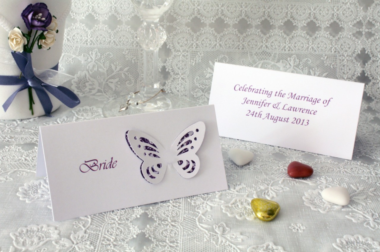 Place Cards Notonthehighstreet Com Personalised Wedding Name Place Cards Invitation Sample