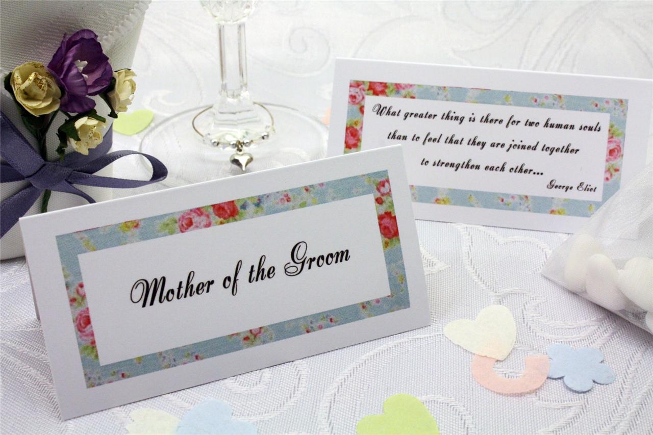 [pc036] personalised wedding table guest name place cards - rose