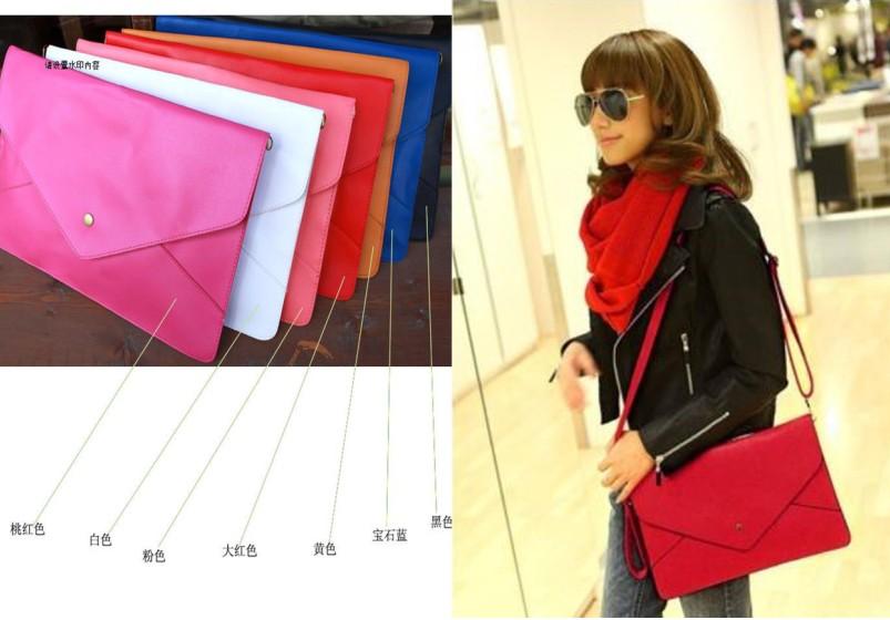 Oversized-Envelope-Purse-Clutch-PU-Leather-Hand-Shoulder-Bag-8-Colors-Free-S-amp-H