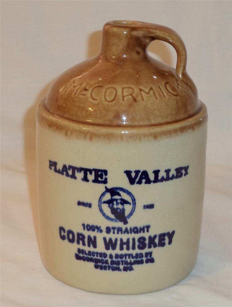 MCCORMICK PLATTE VALLEY 100 STRAIGHT CORN WHISKEY JUG EMPTY eBay