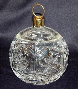 heavy cut glass christmas ornament candy dish covered bowl heavy cut glass christmas ornament candy dish covered bowl