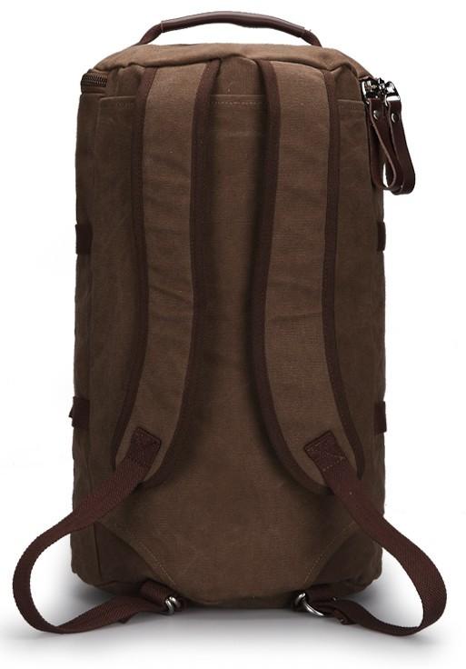 Novelty Brown Men's Vintage Canvas Shoulders Bag Hiking Bag Backpack