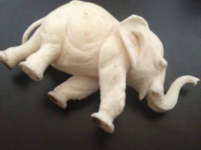 eBay: Antique "faux" Ivory Carved Elephant