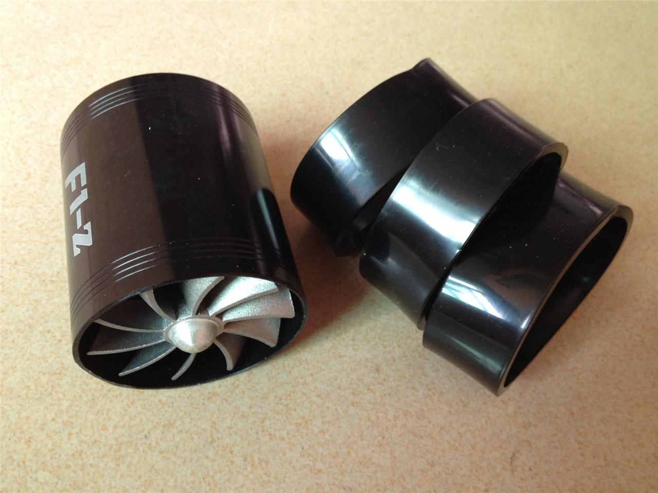 TORNADO INTAKE TURBONATOR DUAL FAN GAS/FUEL SAVER Black eBay