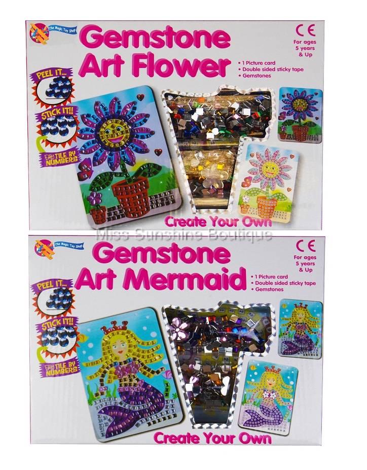 Childrens Kids Gemstone Mosaic Art Set Craft Kit Picture ...