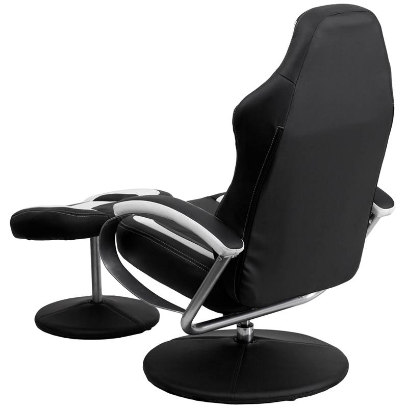 Racing Bucket Seat Recliner Gaming Game Room Lounge Chair Cool Black