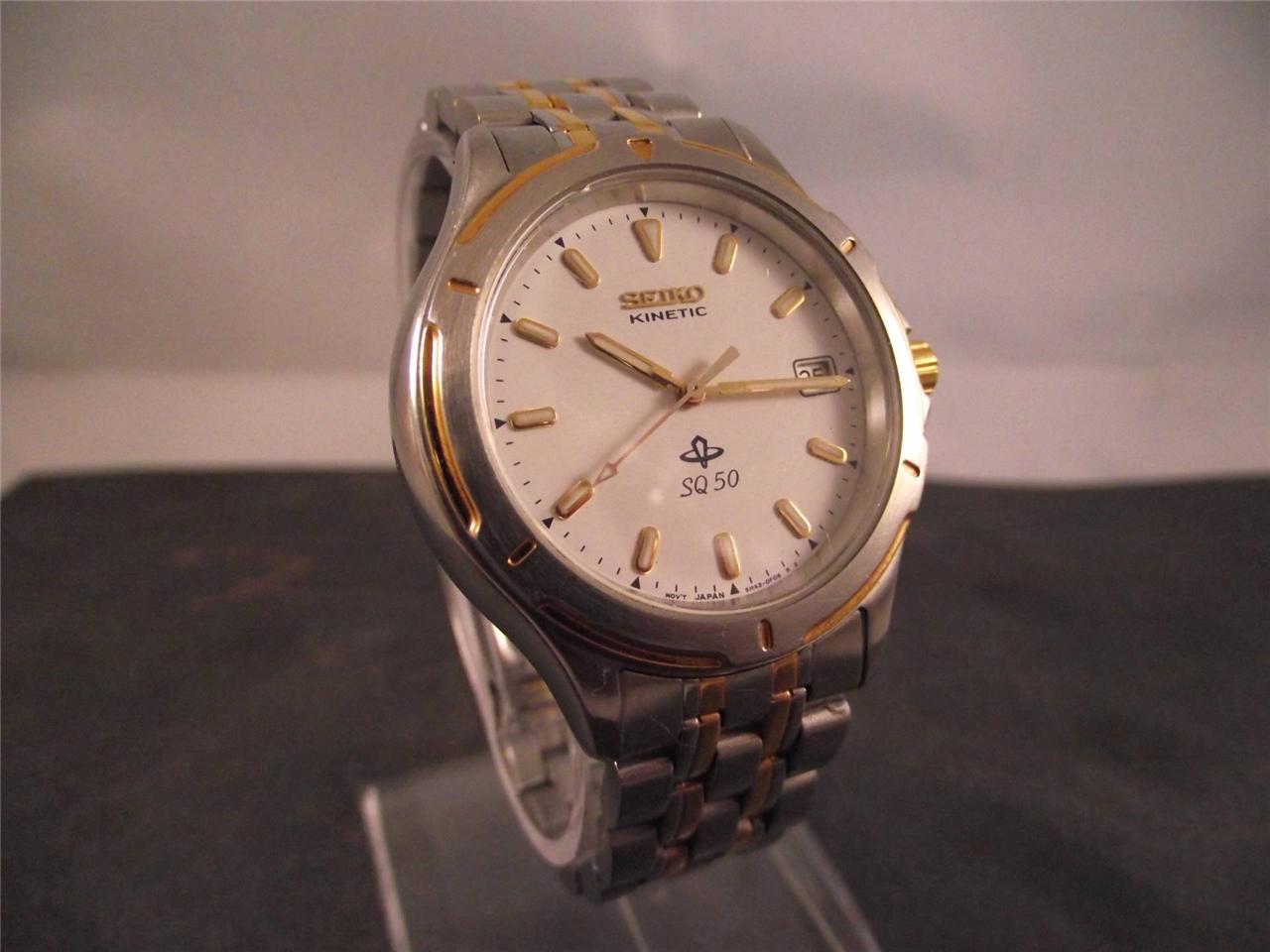 seiko kinetic two tone