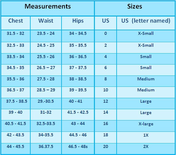 calvin klein women's pants size chart