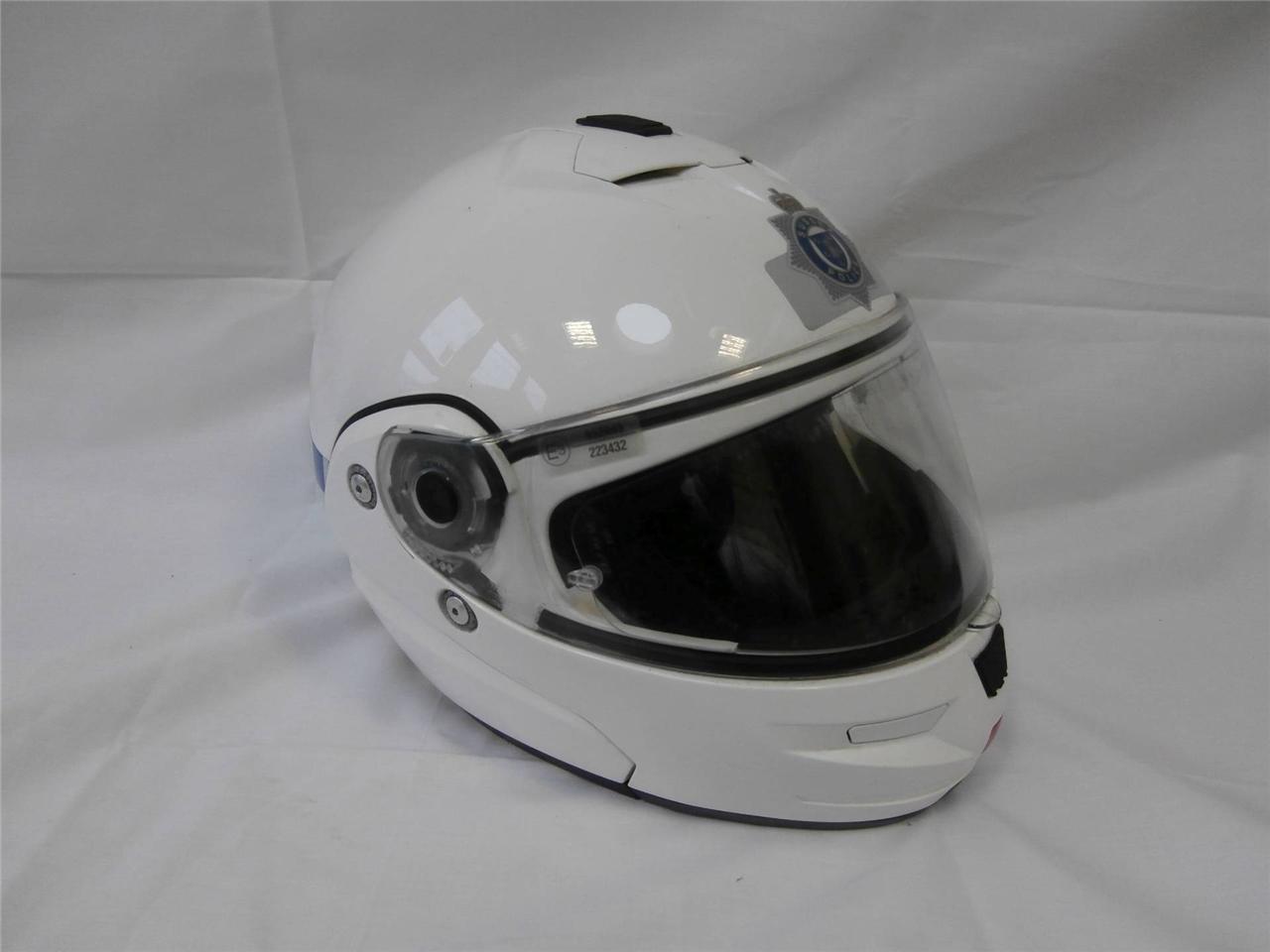 Ex Police Issue NOLAN Motorcycle / Motorbike Helmet L Flip Front Sussex