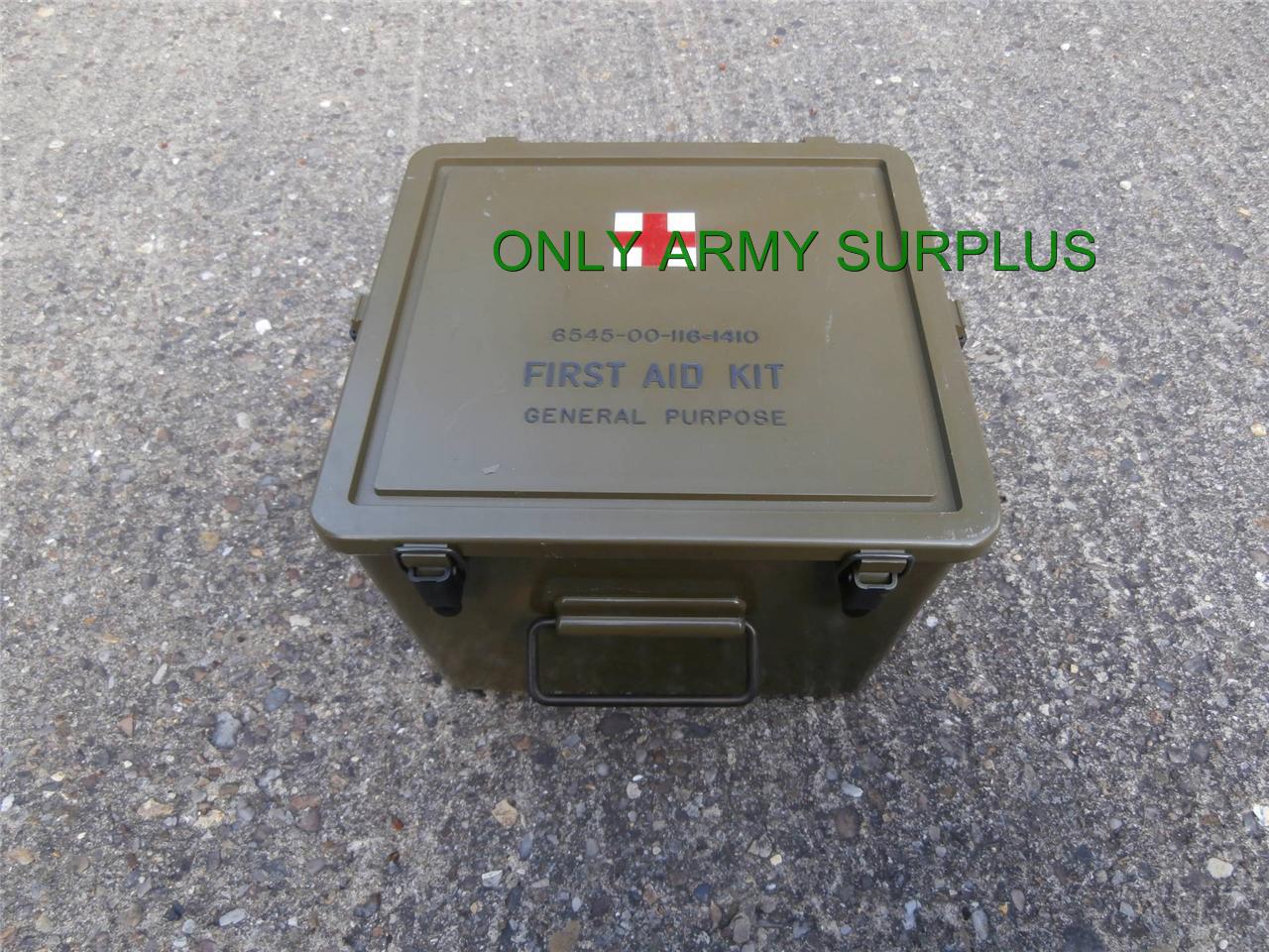 Genuine US Army First Aid Box General Purpose Storage Ammo Box Military