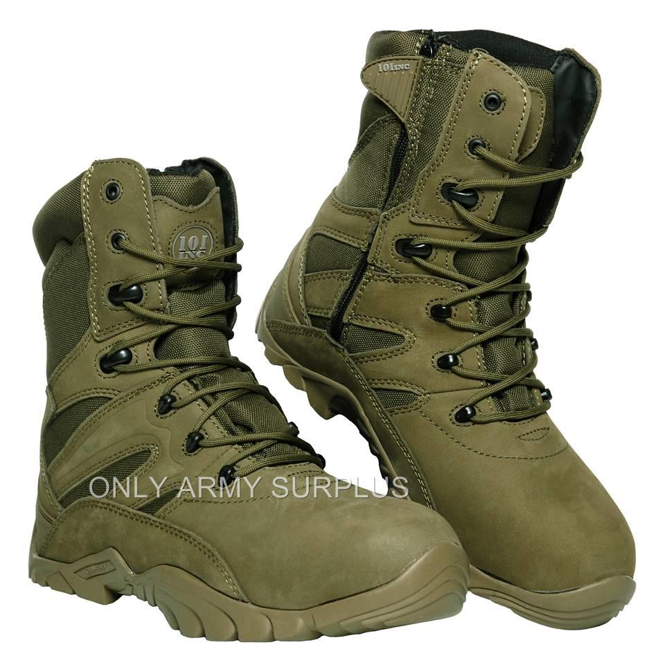 olive green combat boots