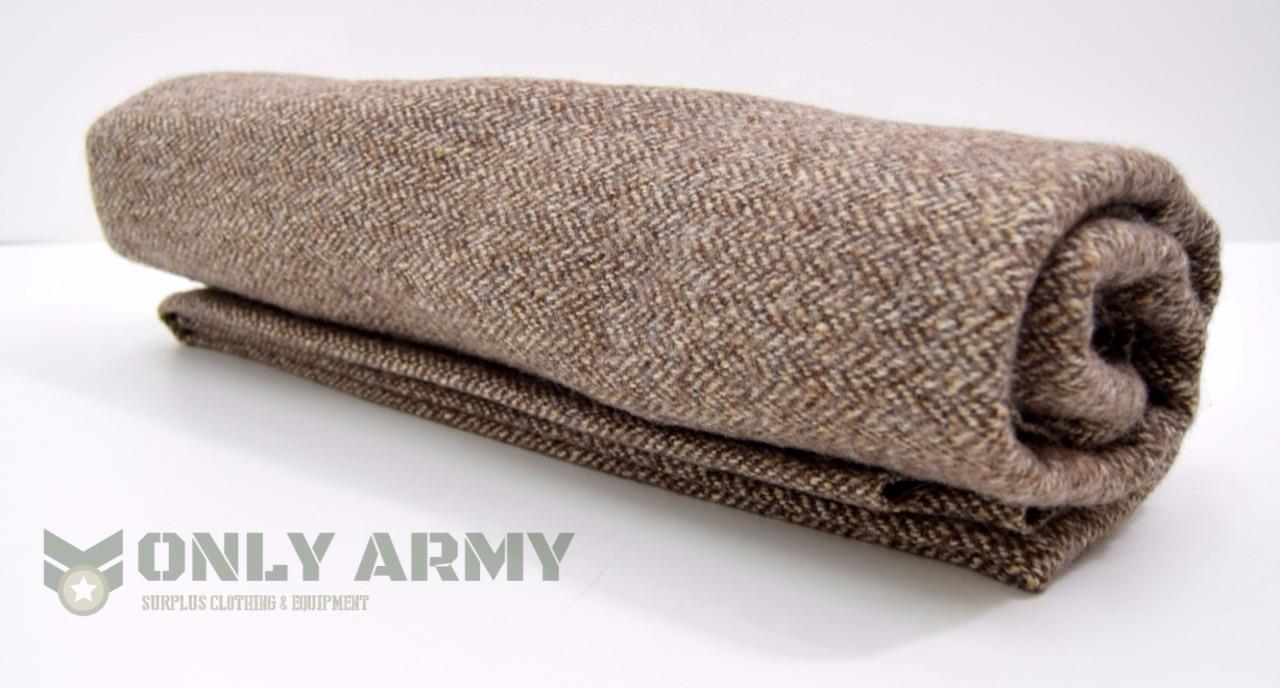 Military Pure Wool Blanket Army Bedding Tweedmill Throw Lightweight One
