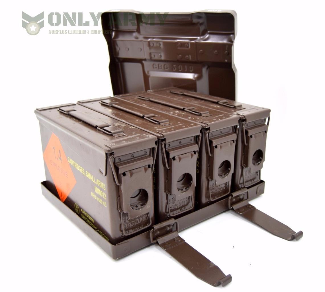 NEW British Military 7.62 / 30Cal Tool Box Metal Ammo Box Army Storage