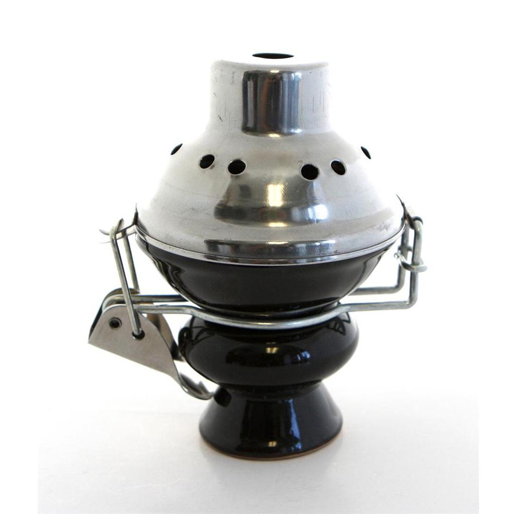 Red Wind Cover Ceramic Hookah Shisha Bowl+Metal Charcoal Screen