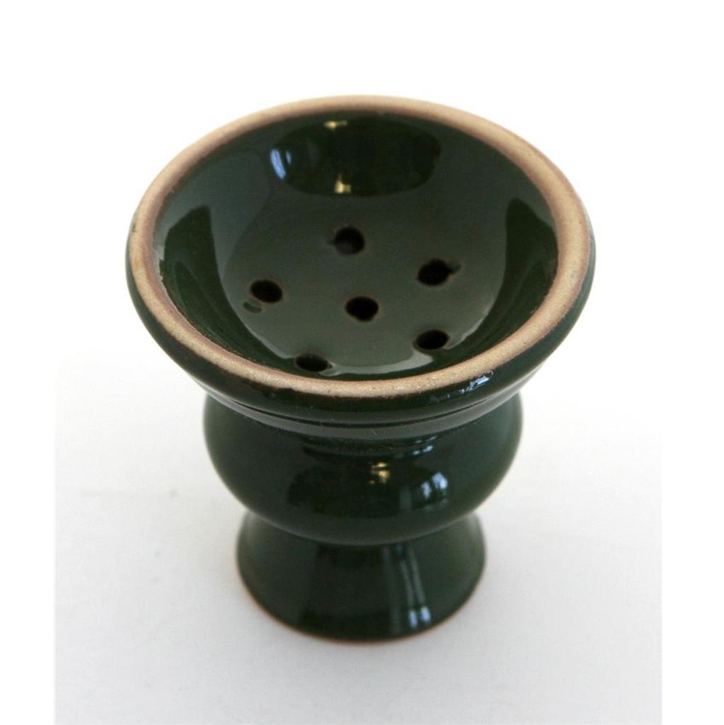 Green Vortex Style Hookah Head Shisha Ceramic Bowl Vapor Steam Stones