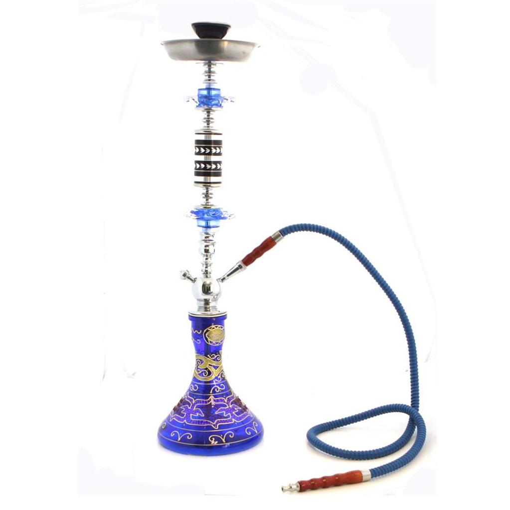 Blue 28" Single Hose Hookah Shisha Narghile Custom Design Premium Huka