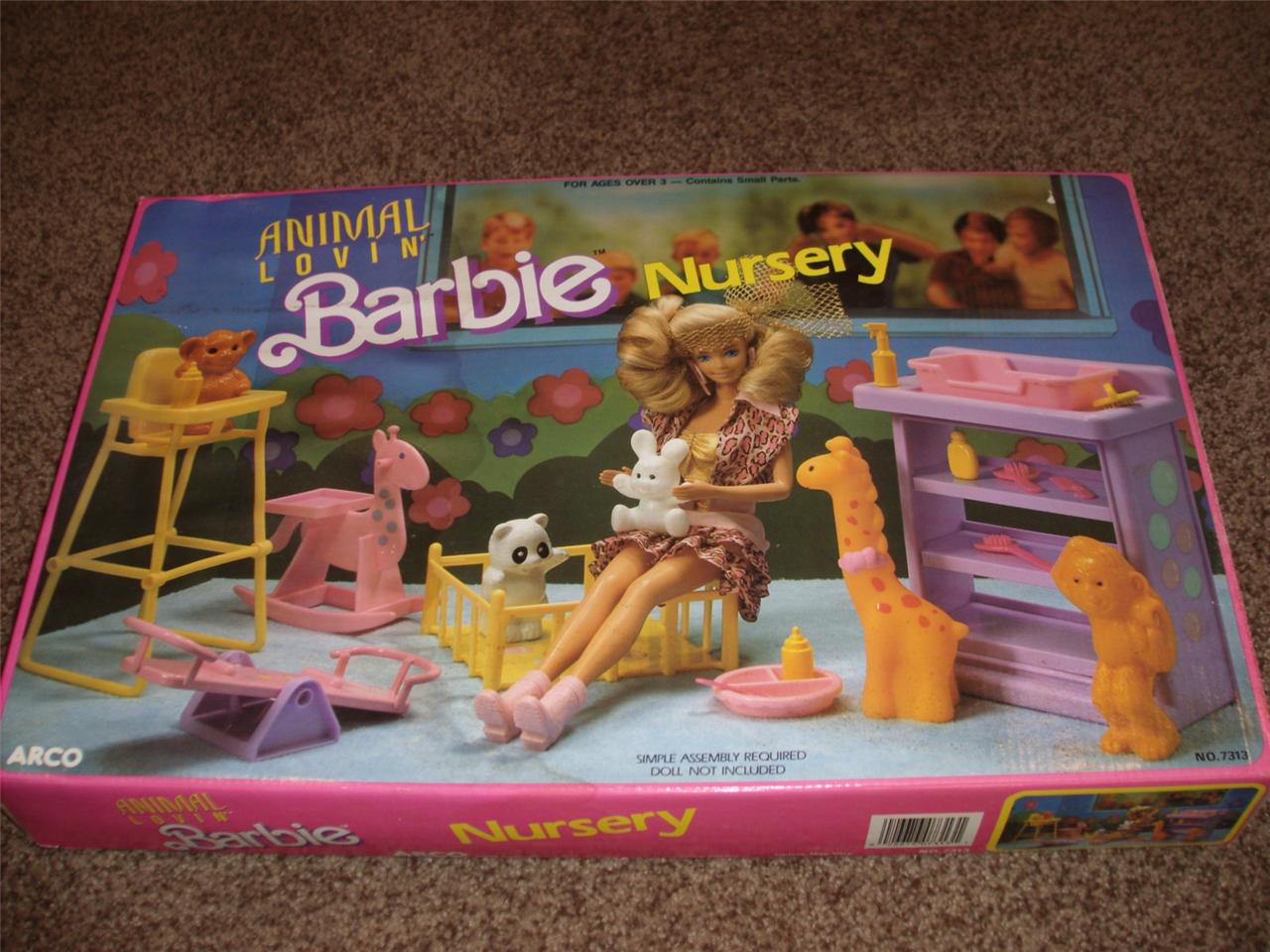 Vintage Barbie Animal Lovin Nursery 1989 Playset NRFB 7313 Arco Baby Playset Toy eBay