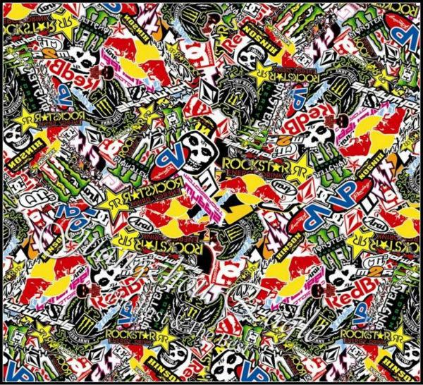 STICKER BOMBS STICKER BOMBING RANGE OF DESIGNS ALL IN MATTE FINISH