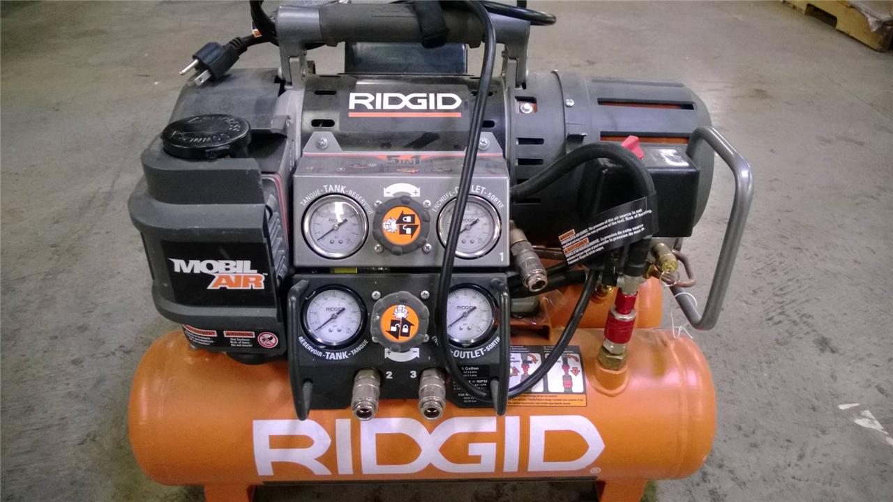RIDGID TriStack 5Gal. Portable Electric Steel Orange Air Compressor