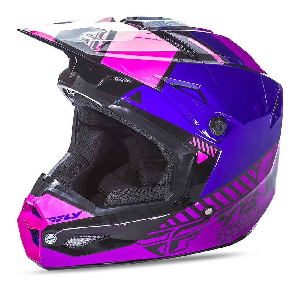 Fly Elite Onset Pink Purple Adult Medium MD Off Road ATV Helmet