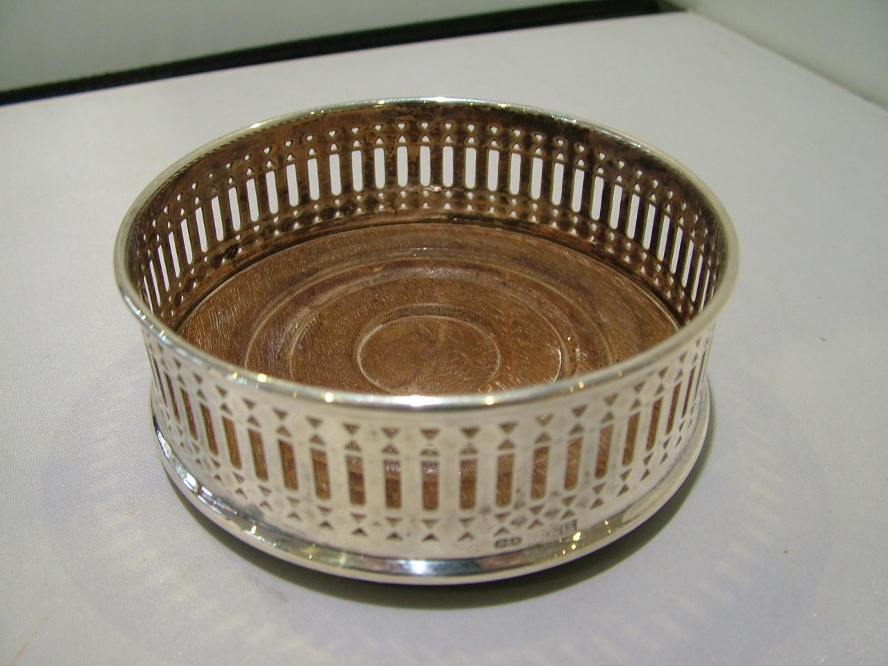 STERLING SILVER WINE BOTTLE COASTER BIRMINGHAM 1973 eBay