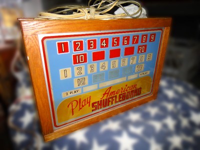 WAREHOUSE CLEARANCE 20’ ANTIQUE 40’s AMERICAN SHUFFLE ALLEY W/SCOREBOARD