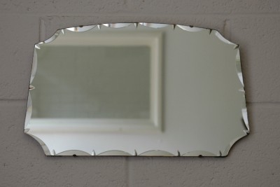  Deco Mirrors Antique on Antique Vintage Art Deco Frameless Bevelled Edge Shabby Chic Wall