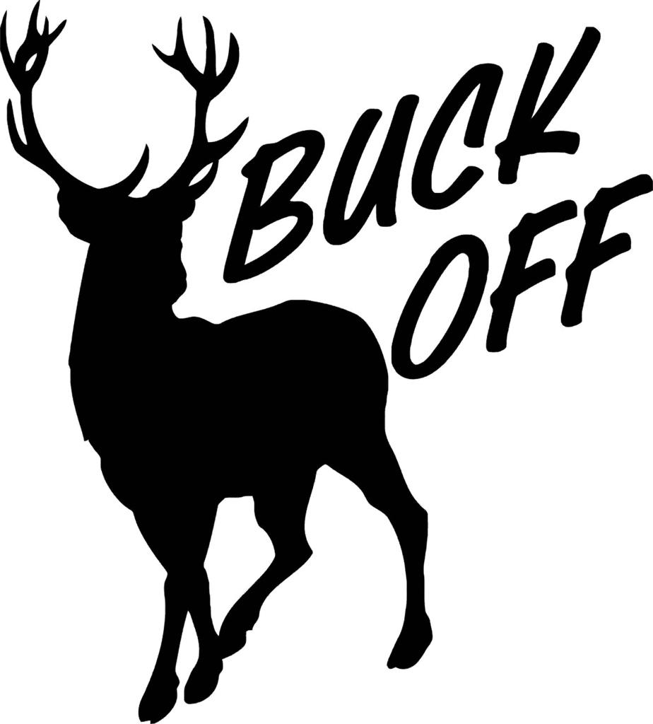 Buck Off Decal Vinyl Wall Deer Sticker 8"x8" Hunting 6 eBay