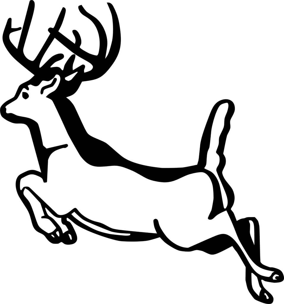 Running Deer Decal Vinyl Wall Deer Sticker 8"x8" Hunting 7 eBay