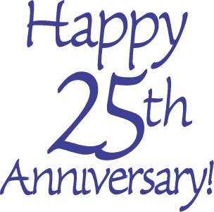 25th anniversary wall decal | party stickers | 20"x20" [p6]
