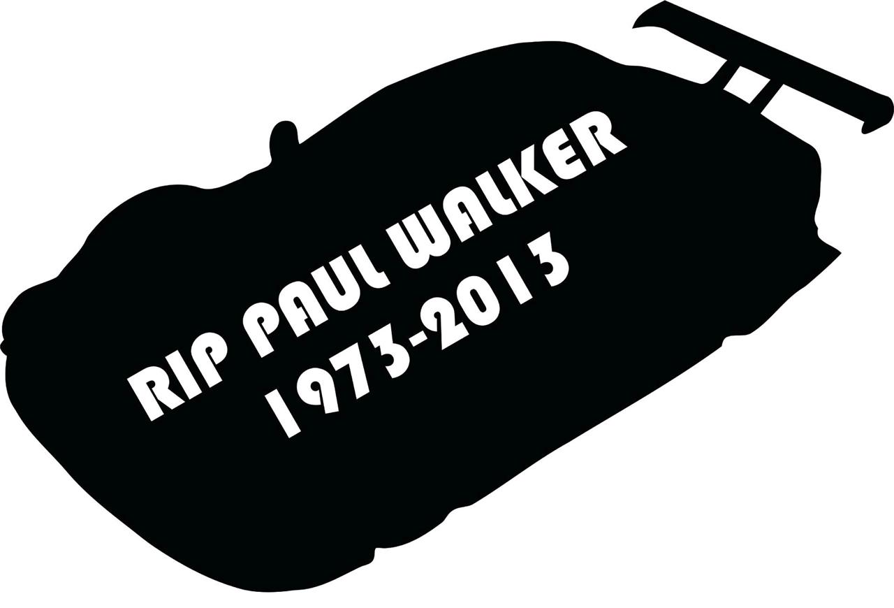 RIP Paul Walker CAR Decal Memorial Sticker 12"X8" eBay