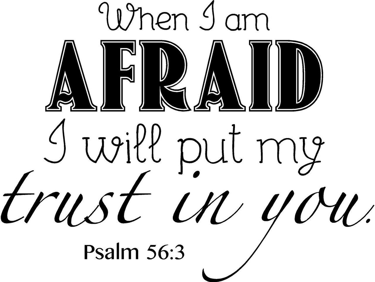 Religious Wall Decal Bible House Decor Psalm 56 3 20"x16" DS7 | eBay