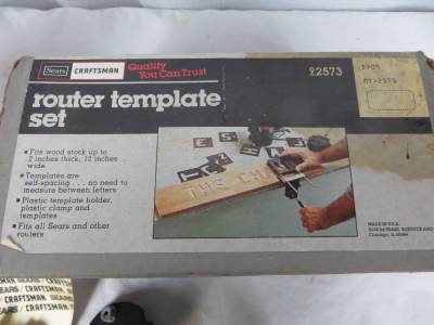 Craftsman Router Template Set Letters Numbers 2 bits 92573 Make Wood