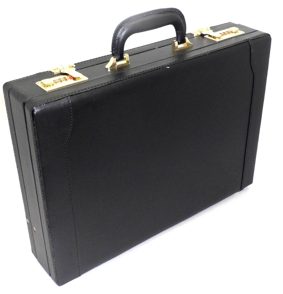 EXTRA LARGE ATTACHE EXECUTIVE BUSINESS FAUX LEATHER TRAVEL HARD CASE