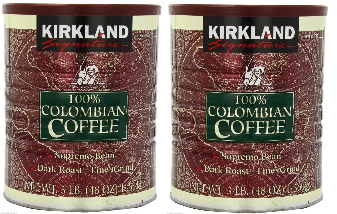 Kirkland Signature 100 Colombian Coffee Dark Roast Fine Grind 3 & 6 Pounds eBay
