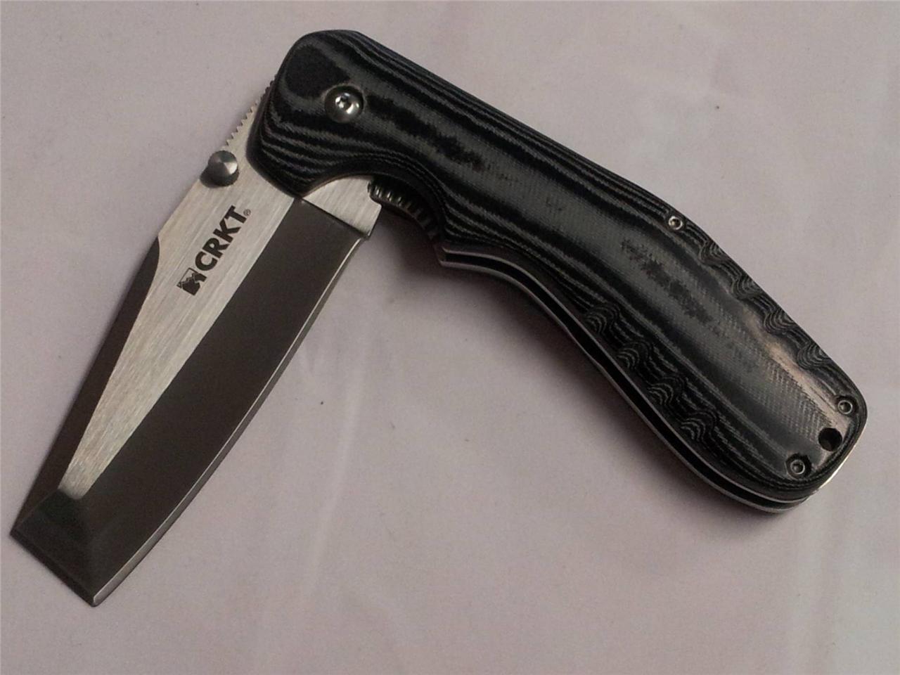 CRKT Folding Razel Linerlock Knife Straight blade Chisel Pocket Knife