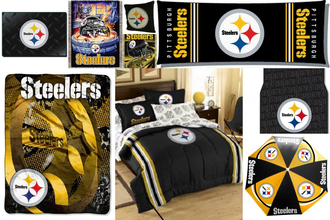 Pittsburgh Steelers Bed in Bag,Blankets,Pillows,Carmats+10 ChoicesShip