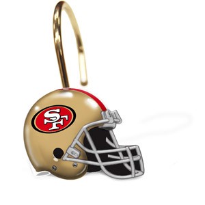 Nfl Shower Curtain Rings Hooks Sets Of 12 Choose Your Team