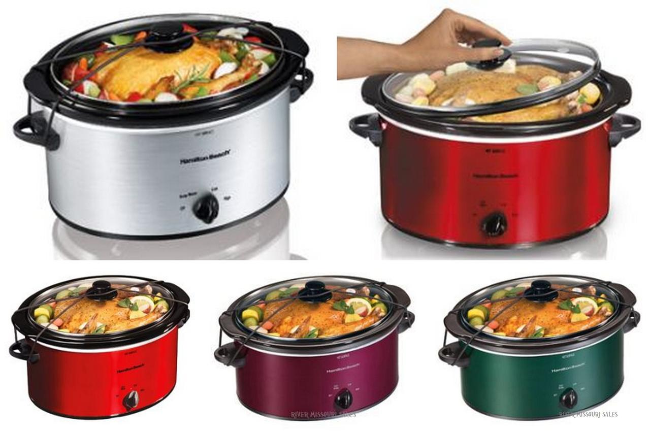 Hamilton Beach 5 Quart Slow Cooker /Crock PotColor ChoicesW/Straps
